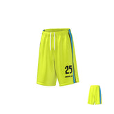 Basketball Shorts Stripes - Neon Yellow